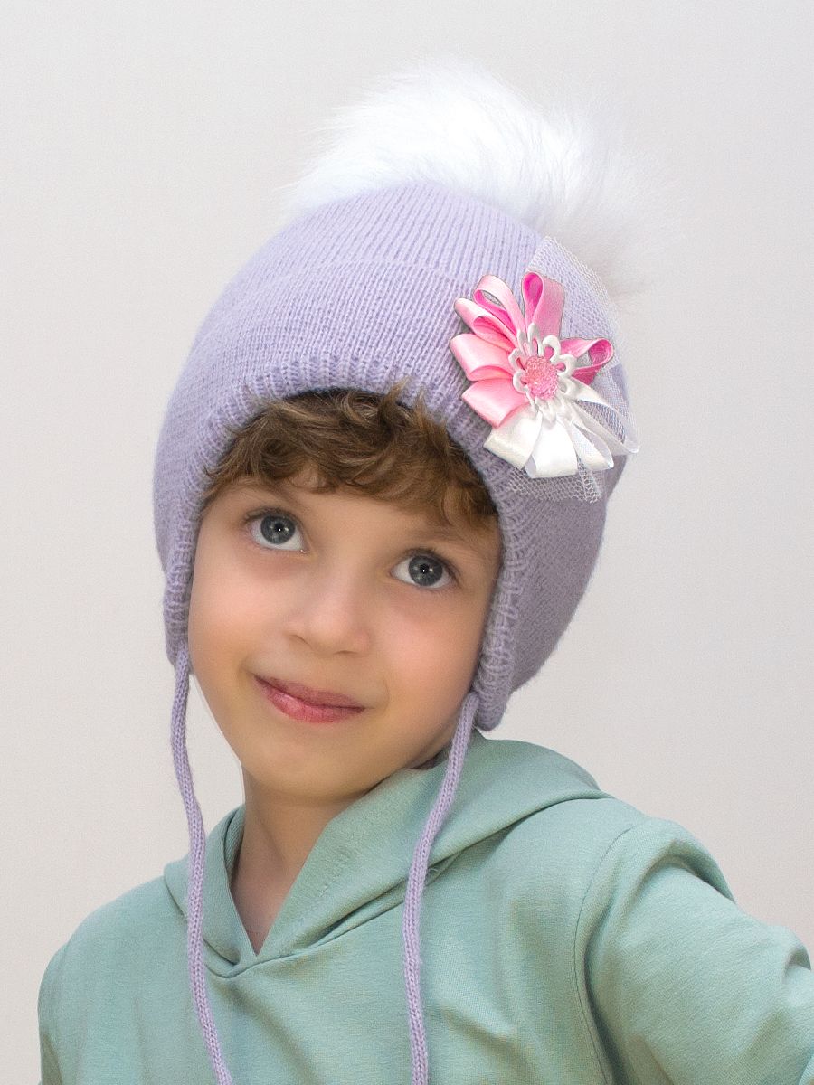 фото Шапка детская для девочек lanacaps 11544213 цвет фиолетовый размер 50-52