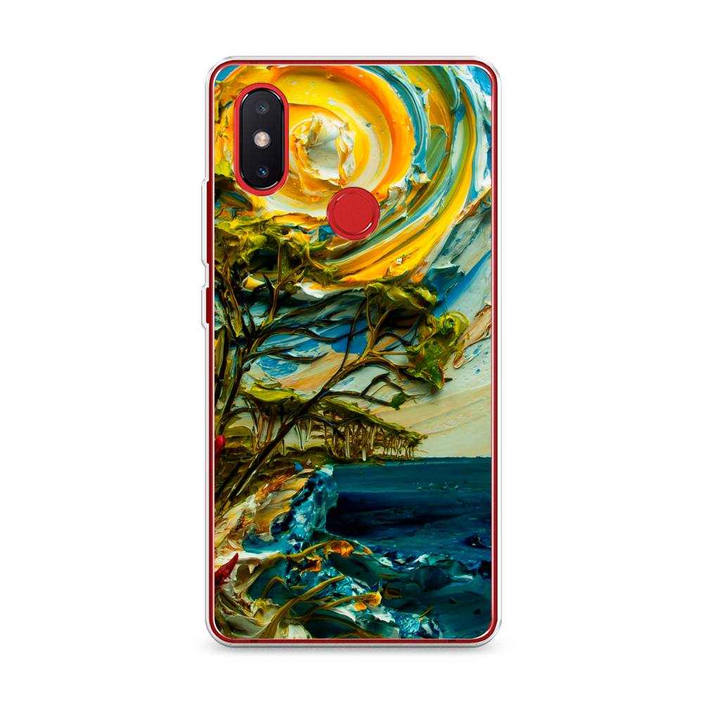 

Чехол на Xiaomi Mi 8 SE "Солнце живопись", Желтый;синий, 33750-4