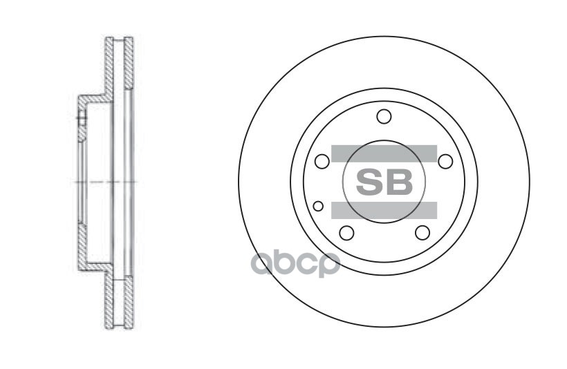 

Диск Тормозной Мазда/ Mazda 626 1.8-2.0 91-02/Premacy 1.8-2.0 99- Передний Sangsin brake а