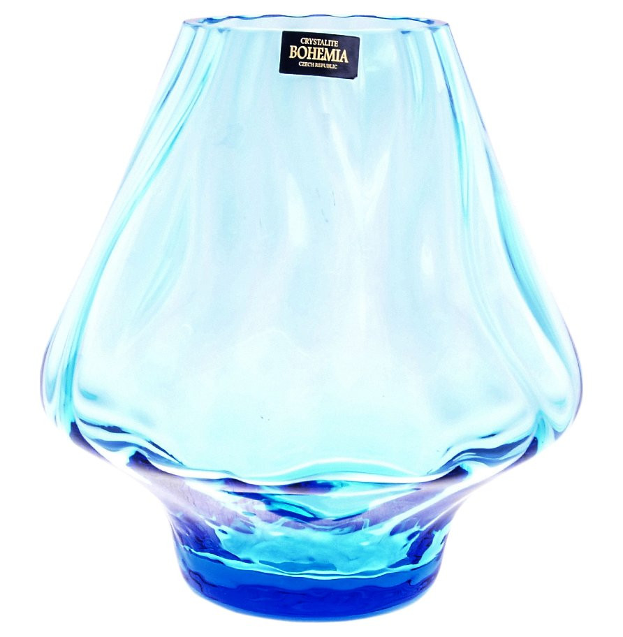 

Ваза для цветов Crystalite Bohemia Оптика Без декора 87202S 17 см голубая 157117, Оптика