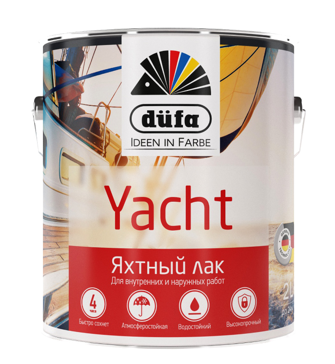 

Лак яхтный алкидно-полиуретановый Dufa Retail Yacht полуматовый 2,5 л., Retail Yacht