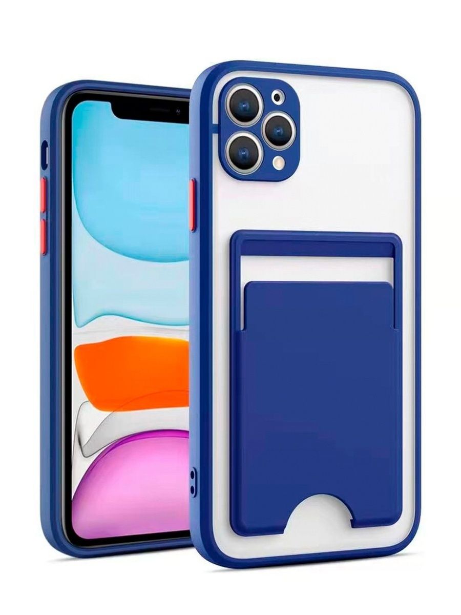 

Чехол для iPhone 12 Pro Max с картхолдером/ На Айфон Про Макс с защитой камеры/С кармашком, 3000