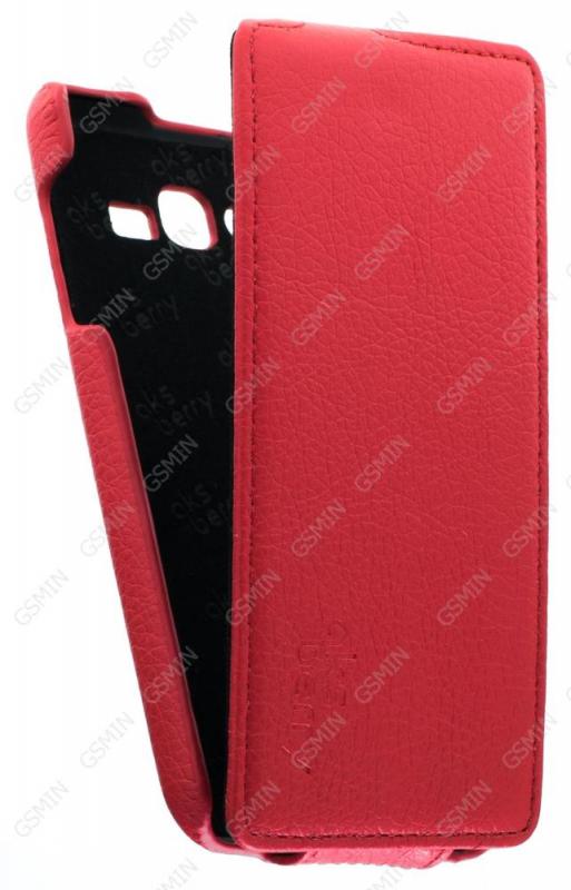 Кожаный чехол для Micromax A69 Bolt Aksberry Protective Flip Case (Красный)