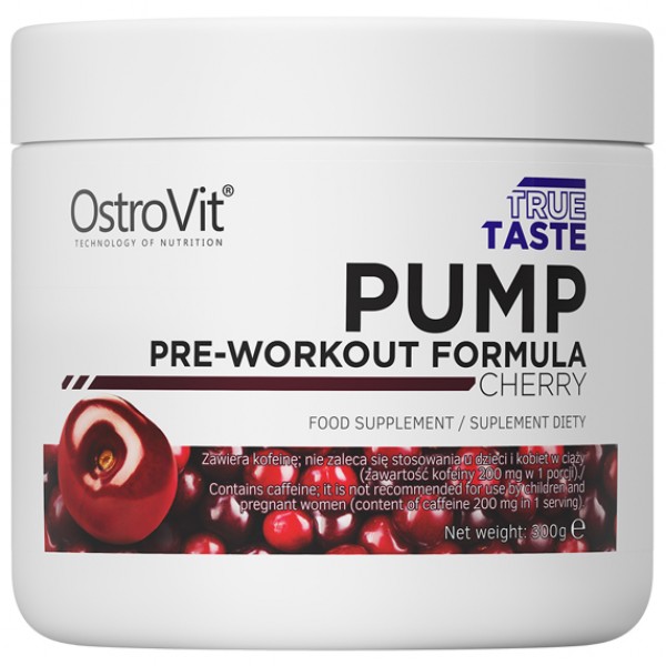 фото Предтреник ostrovit pump pre-workout formula (new formula) - 300 грамм, вишня