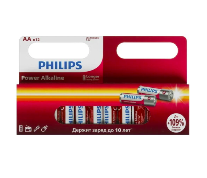 Батарейка Philips LR6P12W, 51 AA LR6