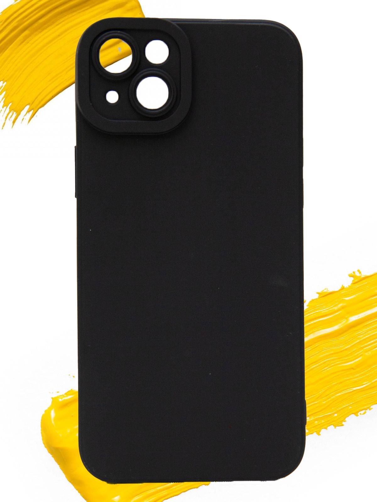 

Чехол для Apple iPhone 14 Plus с полной защитой камеры, черный, Silicone case