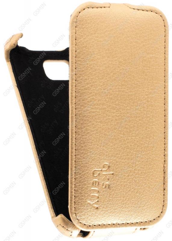 

Кожаный чехол для Micromax Q324 Bolt Aksberry Protective Flip Case (Золотой), Золотистый