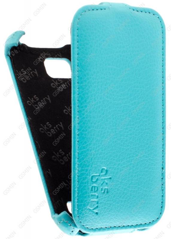 

Кожаный чехол для Micromax Q324 Bolt Aksberry Protective Flip Case (Бирюзовый), Голубой