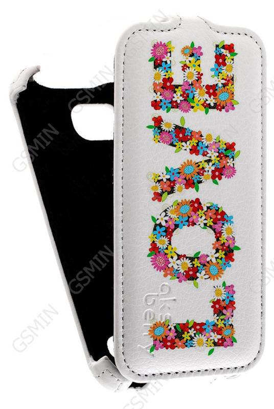

Кожаный чехол для Micromax Q324 Bolt Aksberry Protective Flip Case (Белый) (Дизайн 14/14)