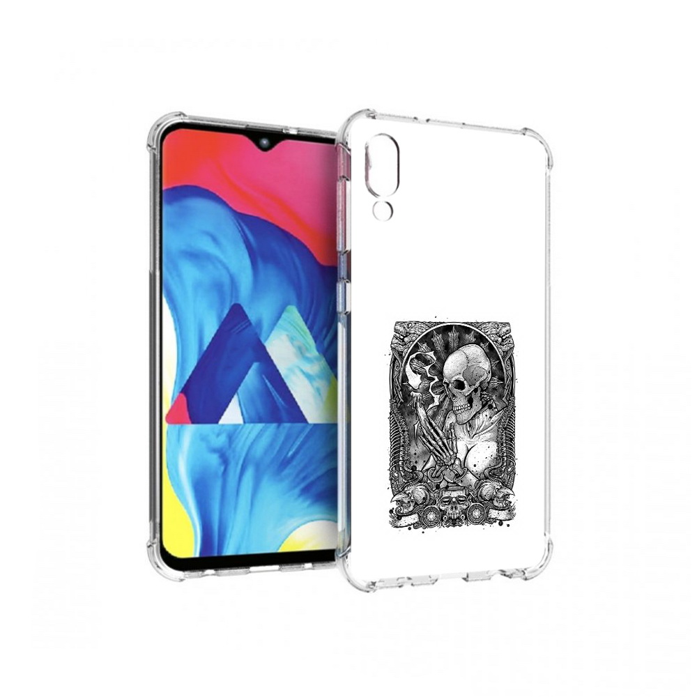 

Чехол MyPads Tocco для Samsung Galaxy M10 девушка скелет (PT128878.532.316), Прозрачный, Tocco