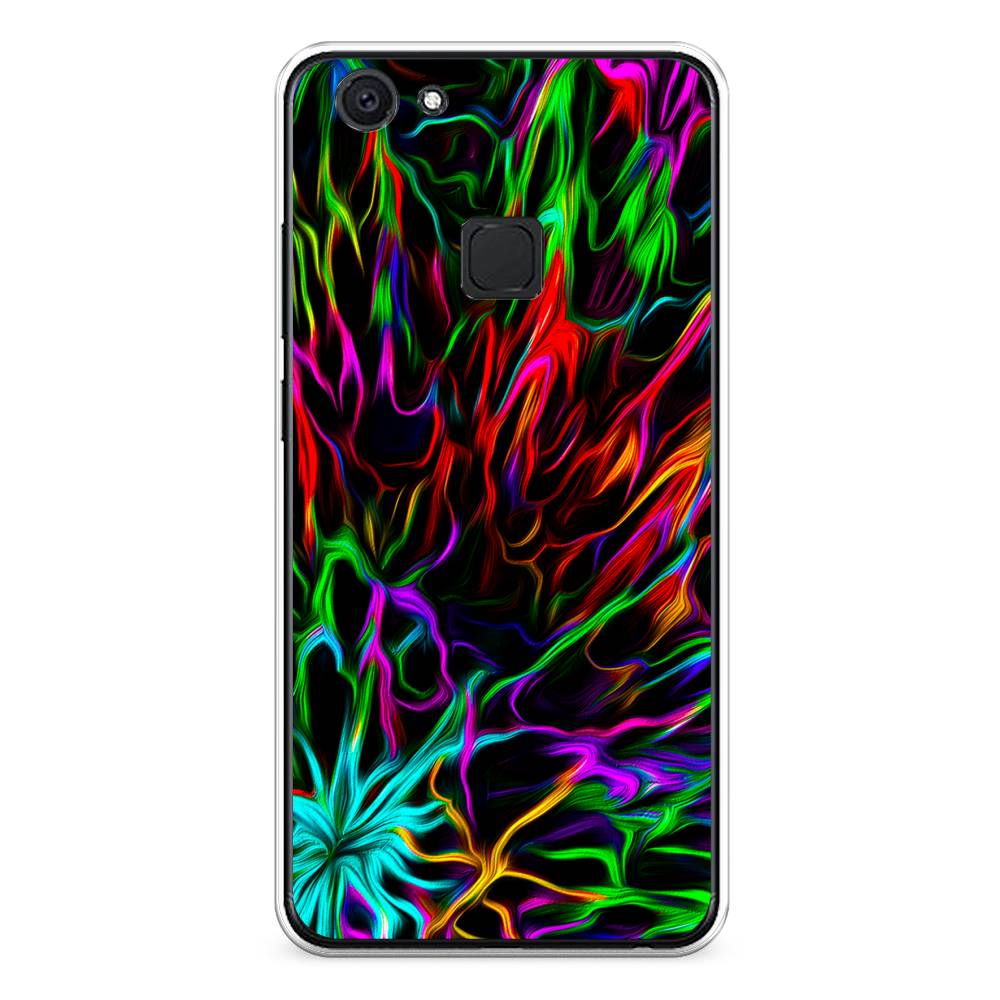 

Чехол для Vivo V7 "Разноцветные разводы", Голубой;зеленый;оранжевый, 260450-3