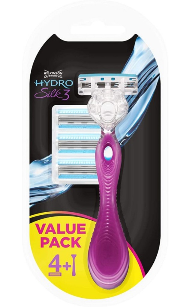 

Бритвенный женский станок с 4 кассетами / Wilkinson Sword / SCHICK / Hydro Silk 3, Hydro Silk