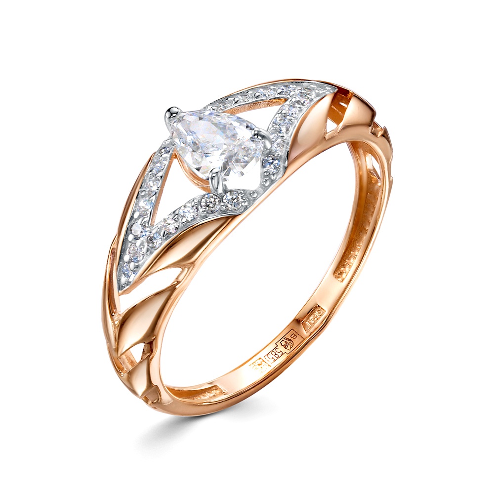 

Кольцо из золота р.  585Gold 301012941, фианит, 301012941