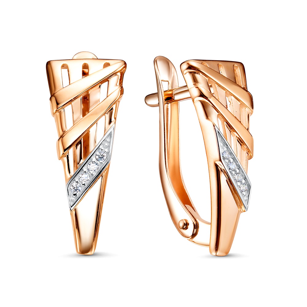 

Серьги из золота 585Gold 302008038, фианит, 302008038
