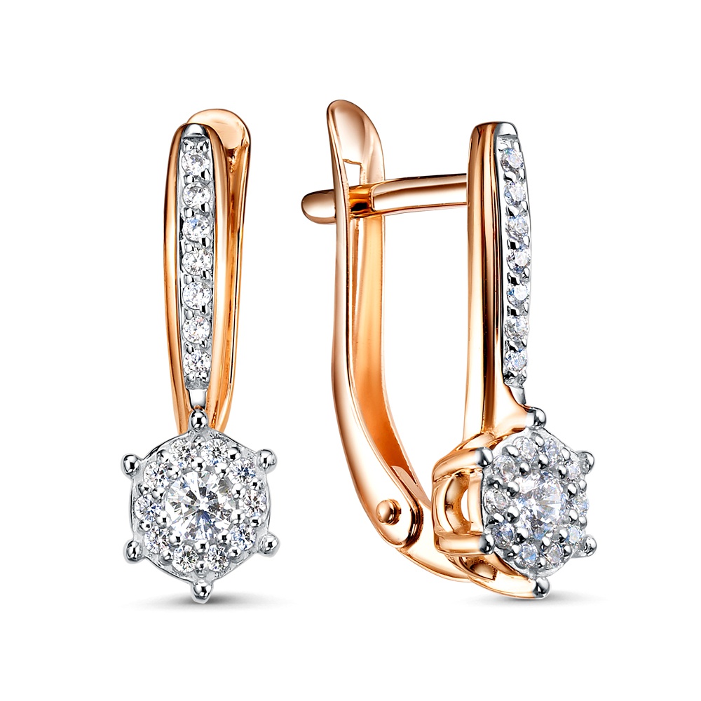 

Серьги из золота 585Gold 302008028, фианит, 302008028