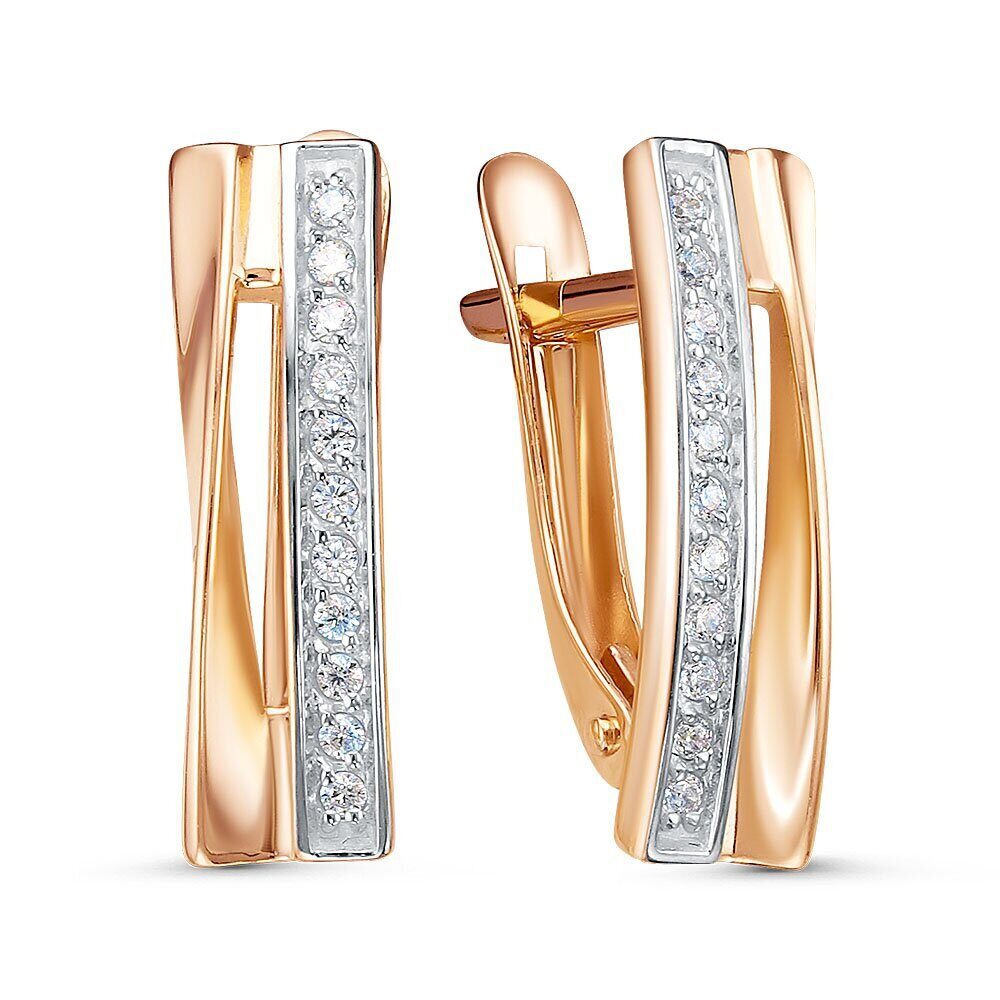 

Серьги из золота 585Gold 302008030, фианит, 302008030
