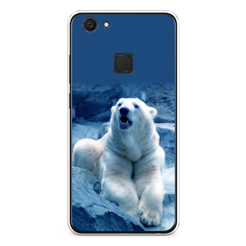 

Чехол для Vivo V7 "Белый медведь", Голубой;белый, 260450-1
