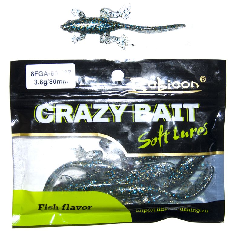 

Силиконовая приманка RUBICON Crazy Bait FGA 3.8g, 80mm, цвет 007 (6 шт), Синий, Crazy Bait FGA