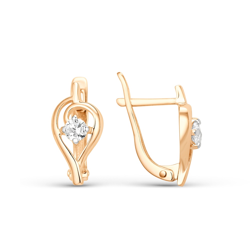 

Серьги из золота 585Gold 302007253, фианит, 302007253