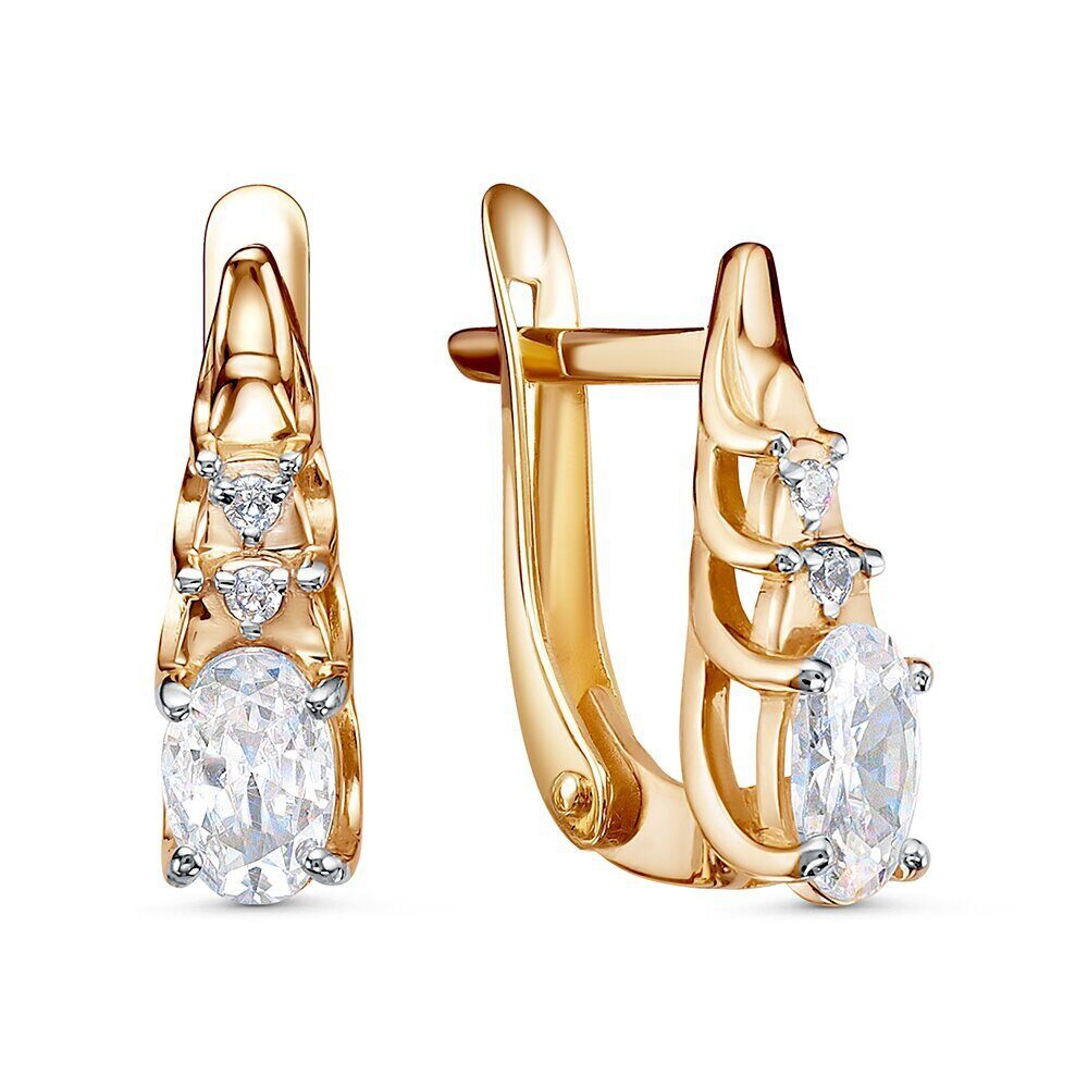 

Серьги из золота 585Gold 302008037, фианит, 302008037