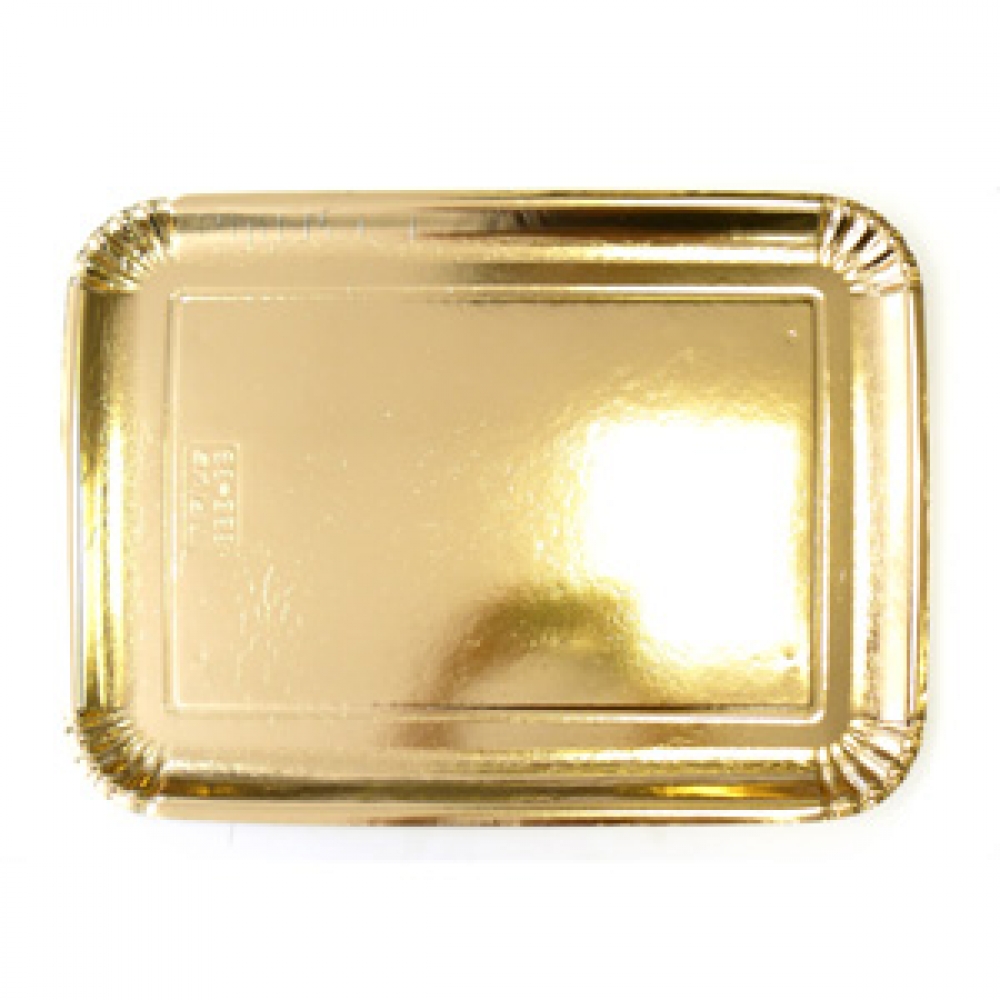 фото Поднос элит картон прямоугольный золото (210 мм, 148 мм) упак. 200 шт. monteverdi