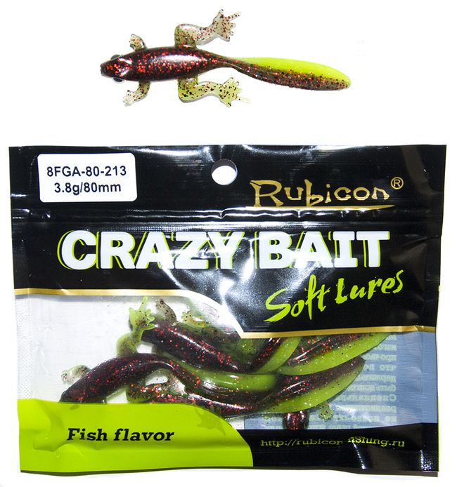 

Силиконовая приманка RUBICON Crazy Bait FGA 3.8g, 80mm, цвет 213 (6 шт), Разноцветный, Crazy Bait FGA