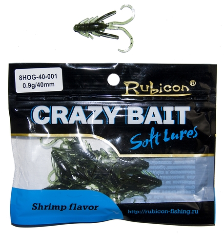 

Силиконовая приманка RUBICON Crazy Bait HOG 0.9g, 40mm, цвет 001 (12 шт), Зеленый, Crazy Bait HOG