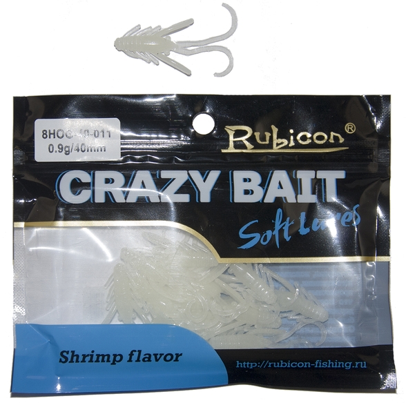 

Силиконовая приманка RUBICON Crazy Bait HOG 0.9g, 40mm, цвет 011 (12 шт), Белый, Crazy Bait HOG