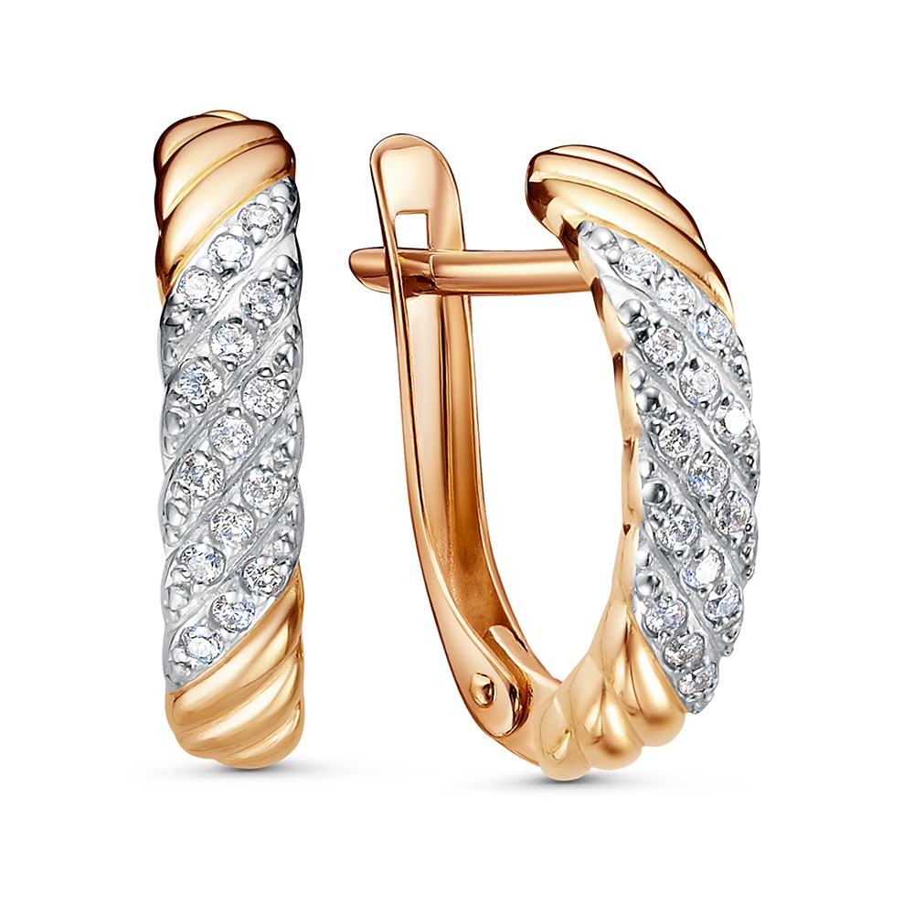 

Серьги из золота 585Gold 302008049, фианит, 302008049