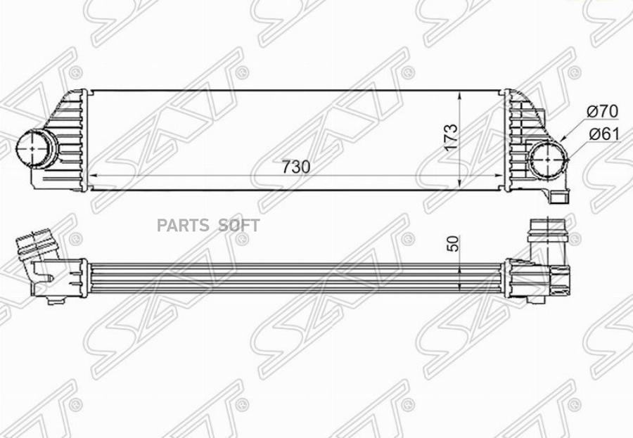 

Радиатор Интеркулера Renault Master /Opel Movano/Nissan Nv400 10- Sat арт. ST-4420575