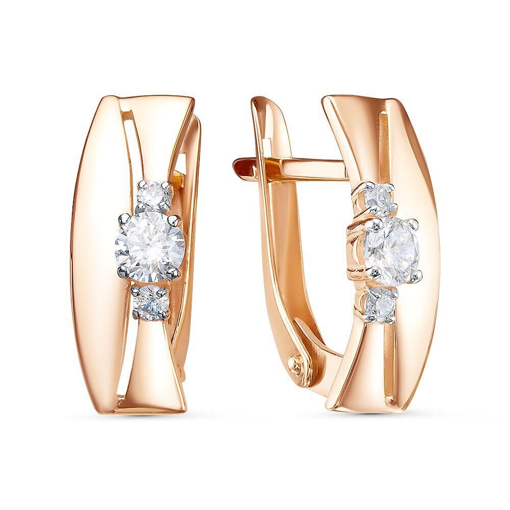 

Серьги из золота 585Gold 302008039, фианит, 302008039