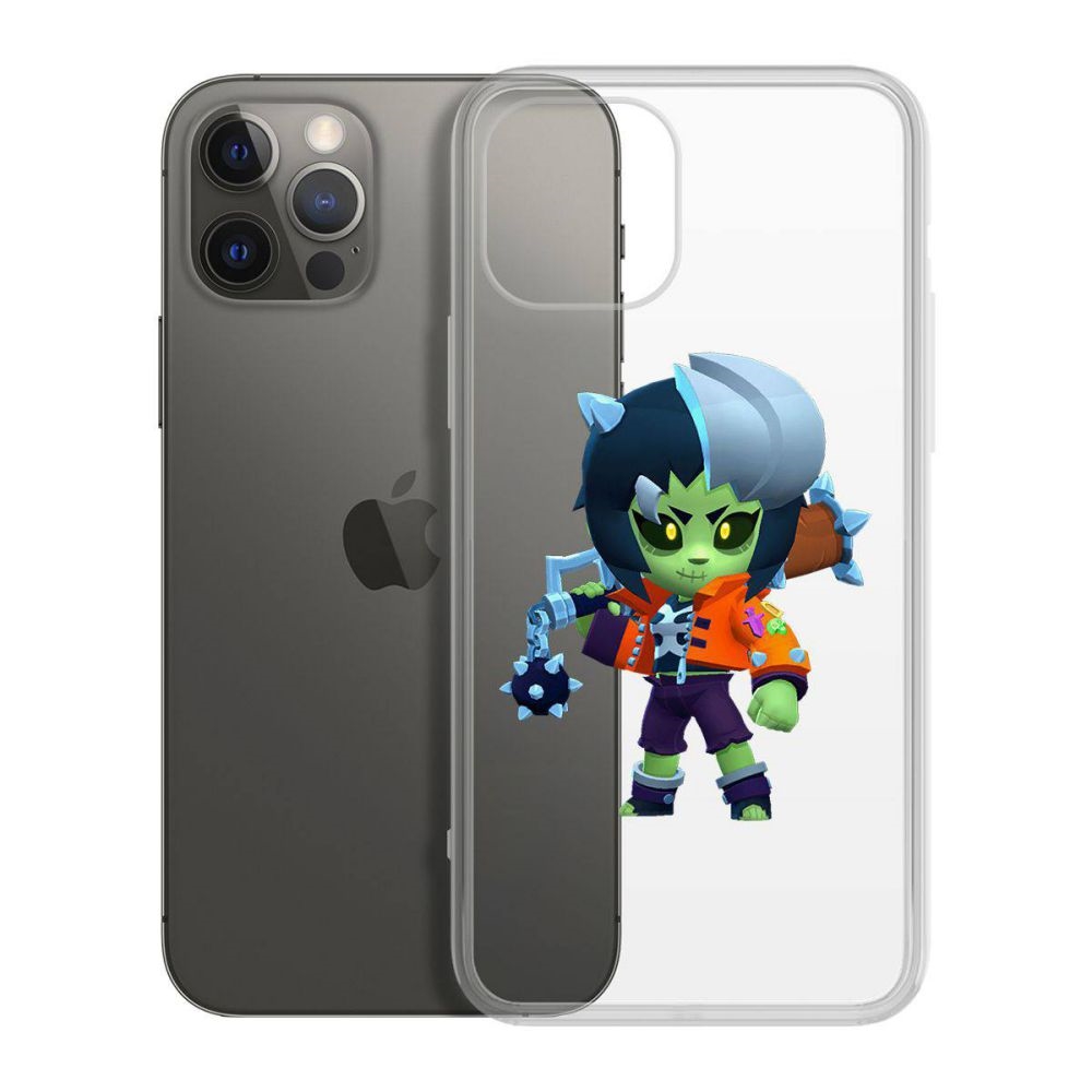 

Чехол-накладка Brawl Stars-ЗомБиби для iPhone 12 Pro Max, Прозрачный