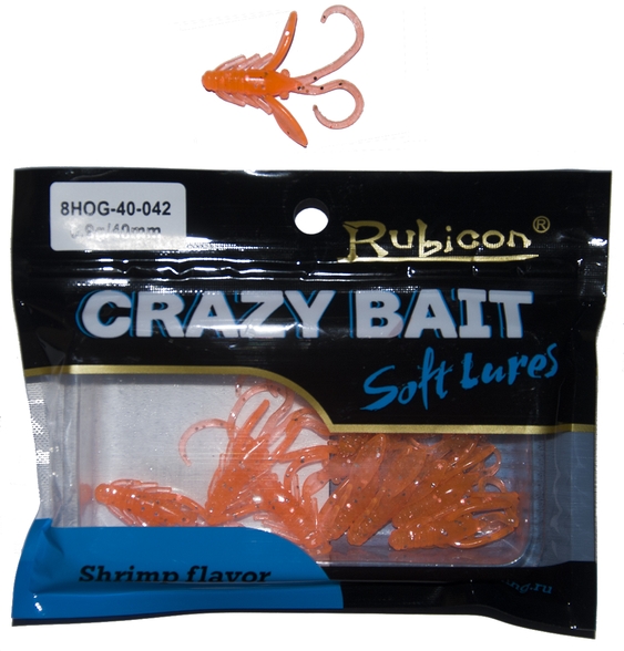 

Силиконовая приманка RUBICON Crazy Bait HOG 0.9g, 40mm, цвет 042 (12 шт), Оранжевый, Crazy Bait HOG