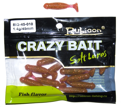 

Силиконовая приманка RUBICON Crazy Bait IG 1.4g, 45mm, цвет 001 (12 шт), Оранжевый, Crazy Bait IG