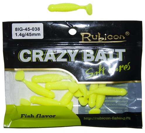 

Силиконовая приманка RUBICON Crazy Bait IG 1.4g, 45mm, цвет 038 (12 шт), Желтый, Crazy Bait IG