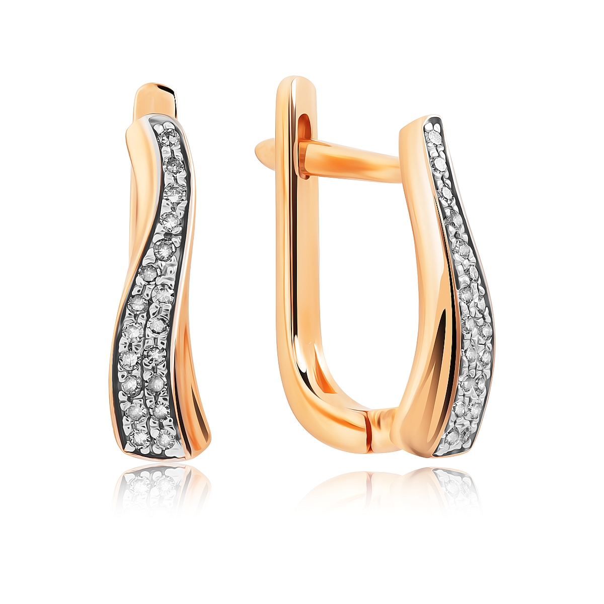 

Серьги из красного золота VALTERA 108238, бриллиант, 108238