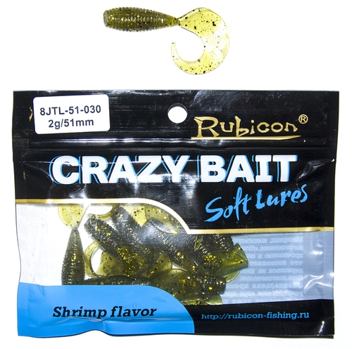 

Силиконовая приманка RUBICON Crazy Bait JTL 2g, 51mm, цвет 030 (10 шт), Зеленый, Crazy Bait JTL