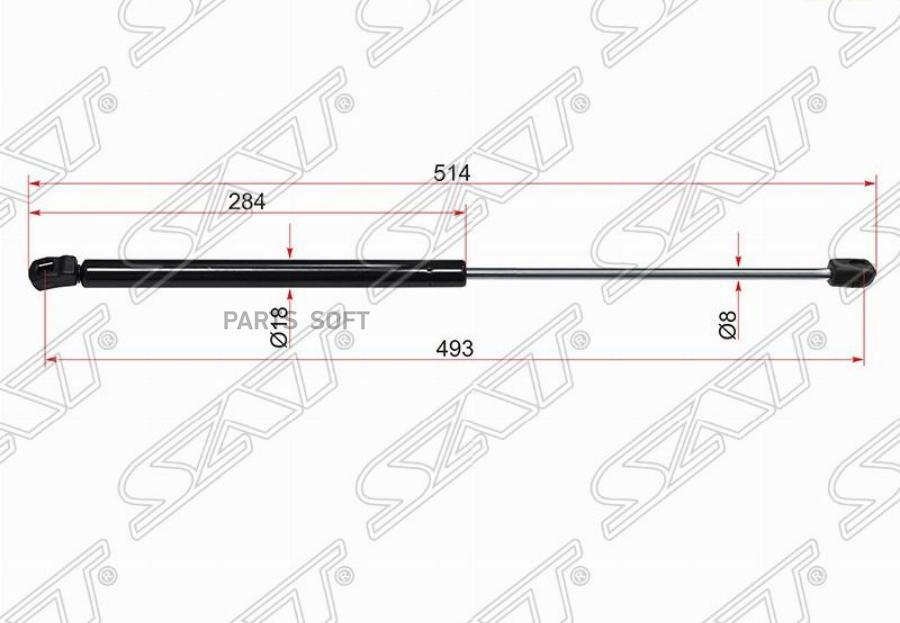 Амортизатор Крышки Багажника Audi A6 Allroad 06-A6 Avant 05- Sat арт ST-4F9827552C 1079₽