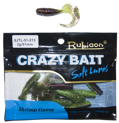 

Силиконовая приманка RUBICON Crazy Bait JTL 2g, 51mm, цвет 213 (10 шт), Разноцветный, Crazy Bait JTL