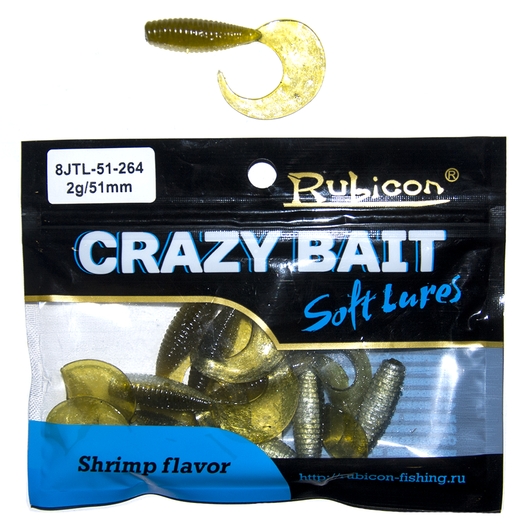 

Силиконовая приманка RUBICON Crazy Bait JTL 2g, 51mm, цвет 264 (10 шт), Коричневый, Crazy Bait JTL