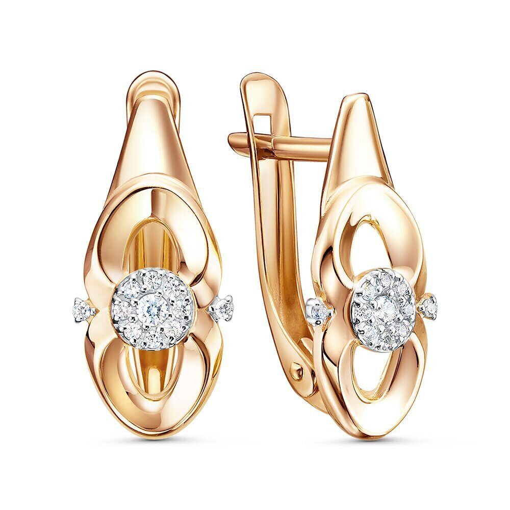 

Серьги из золота 585Gold 302008057, фианит, 302008057