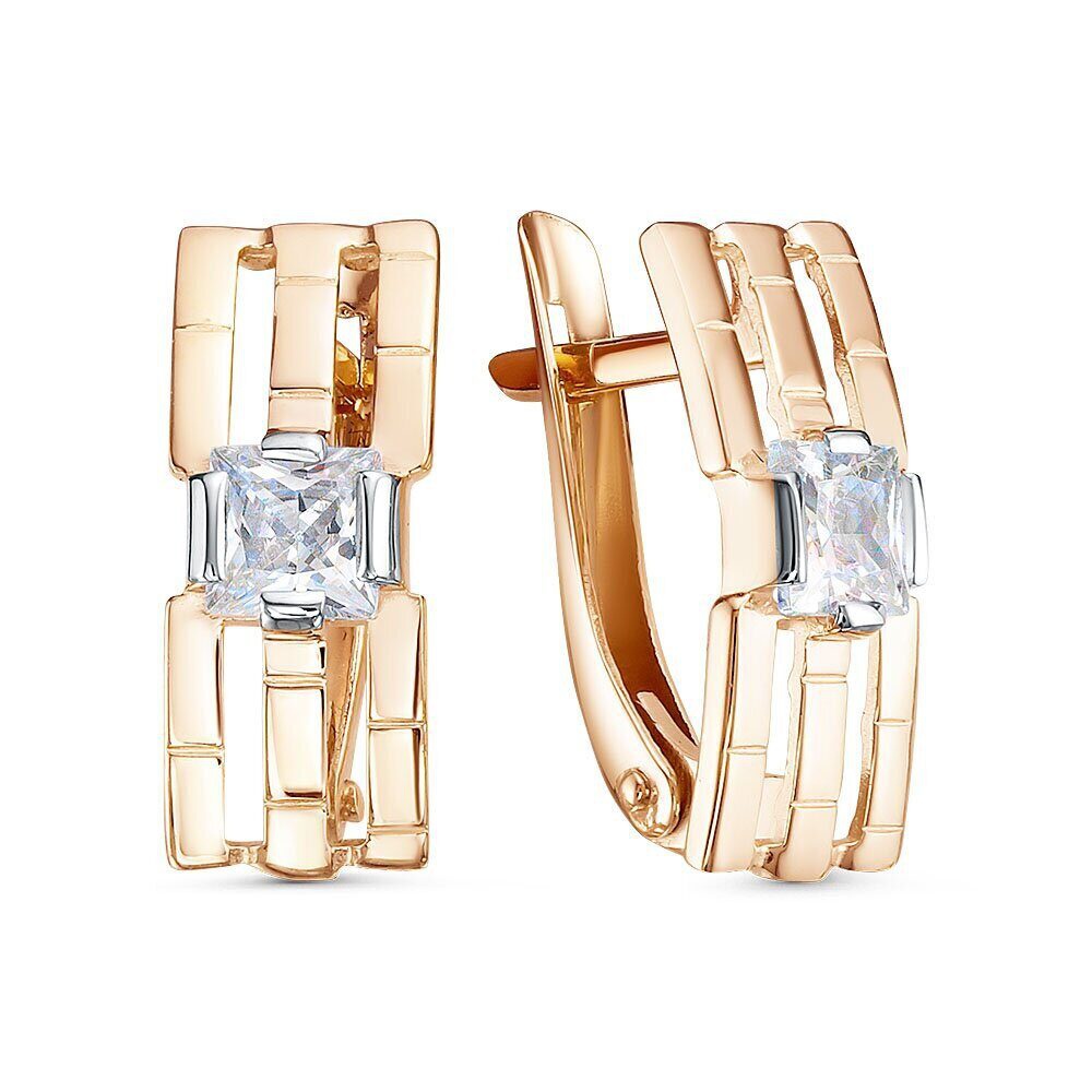 

Серьги из золота 585Gold 302008046, фианит, 302008046