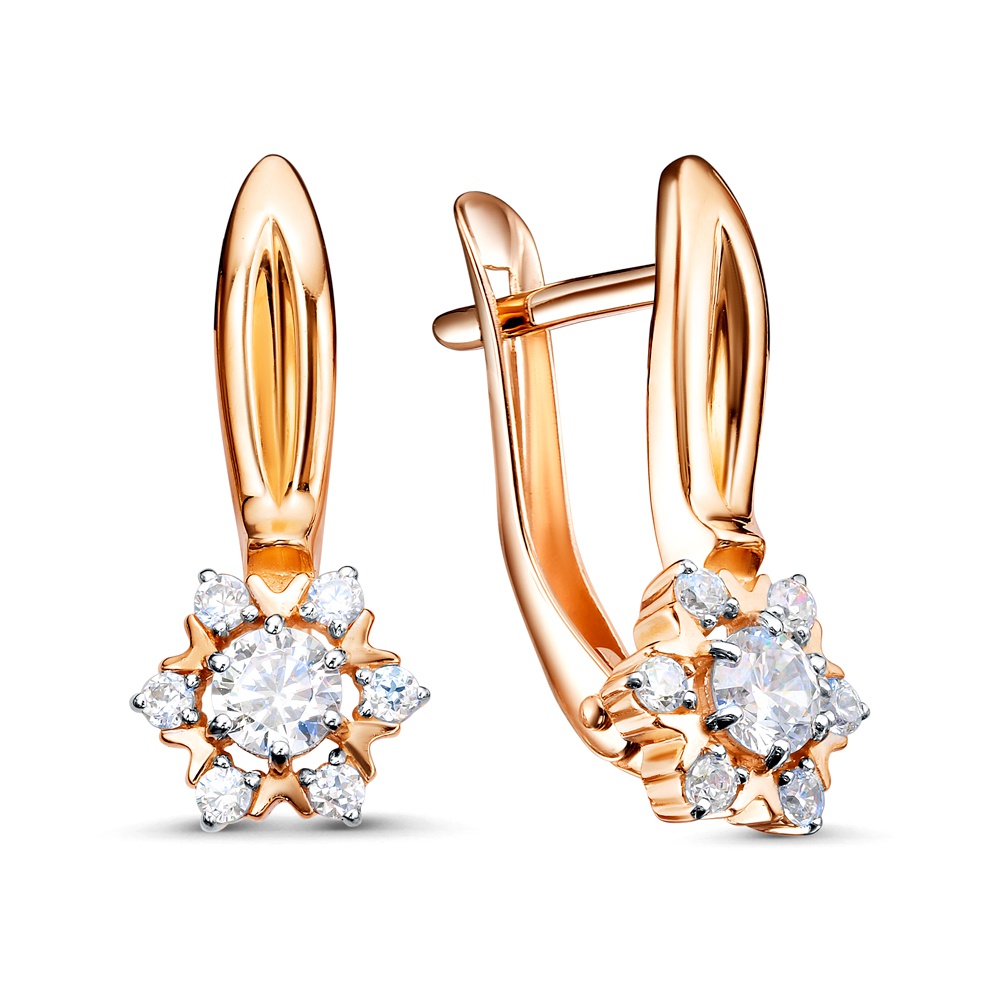

Серьги из золота 585Gold 302008033, фианит, 302008033