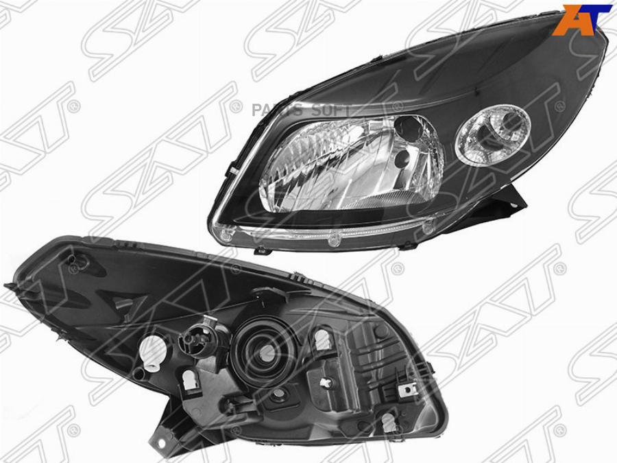 

SAT Фара RENAULT SANDERO/SANDERO STEPWAY 10-14 LH черная