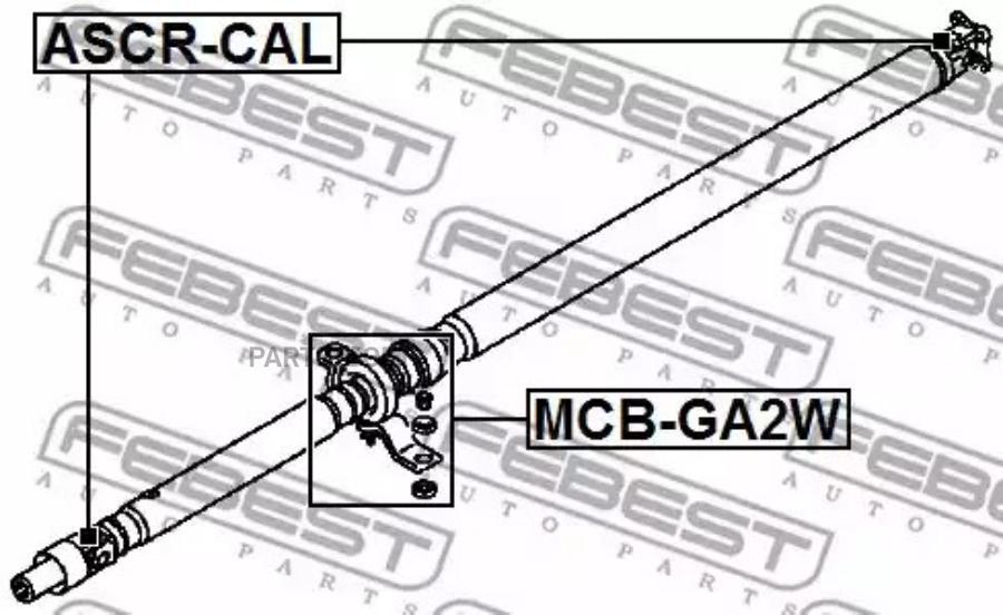 

Подшипник подвесной карданного вала FEBEST MCB-GA2W для автомобилей Mitsubishi. - Febest а