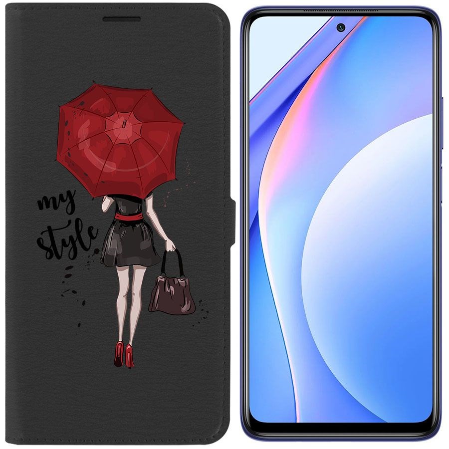 

Чехол-книжка для Xiaomi Mi 10T Lite Мой стиль, Черный