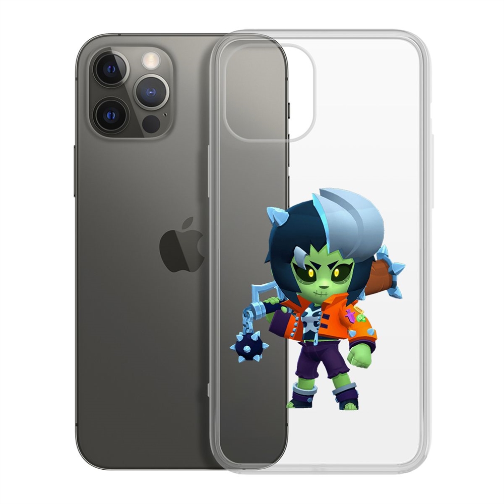 

Чехол-накладка Brawl Stars-ЗомБиби для iPhone 12/12 Pro, Прозрачный