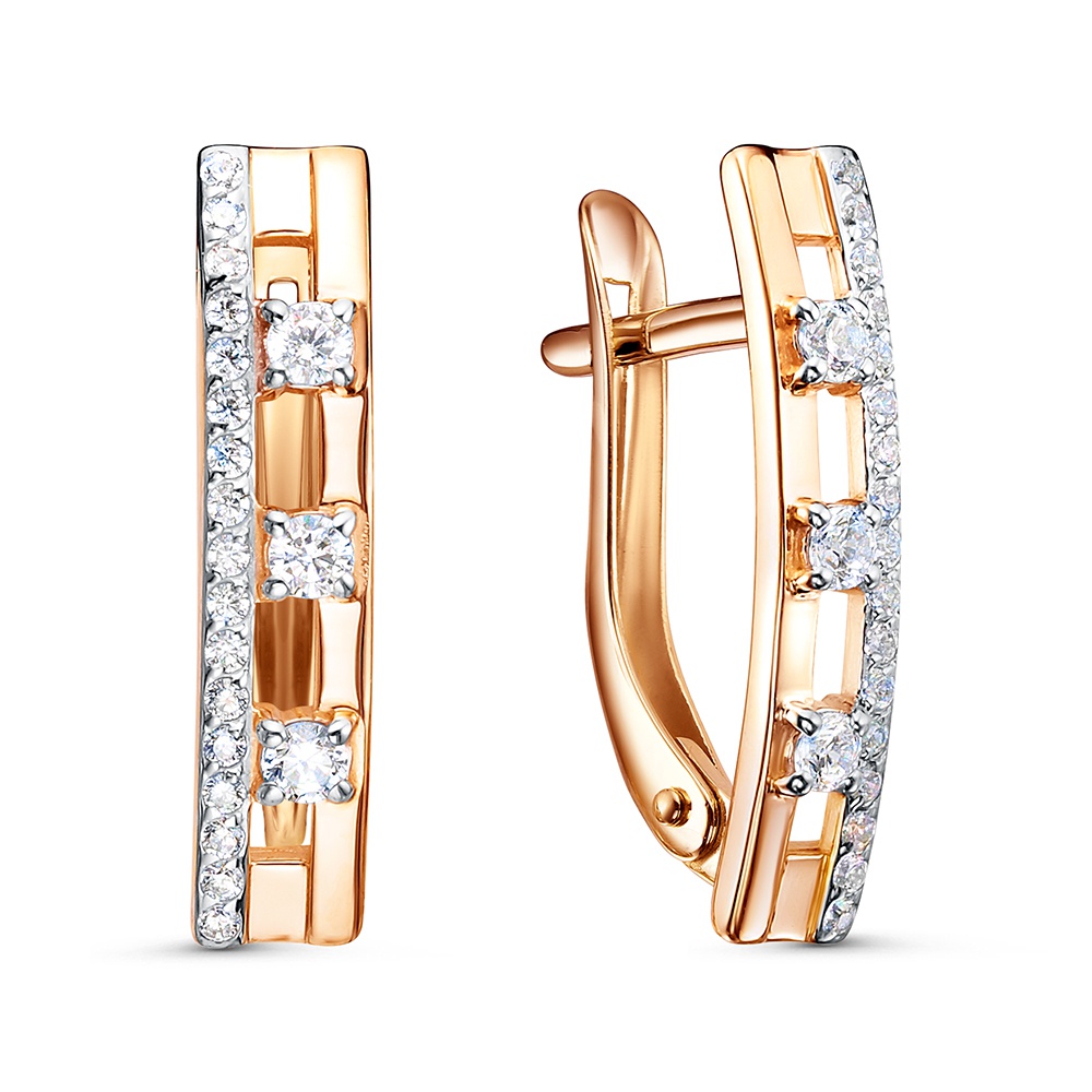 

Серьги из золота 585Gold 302008052, фианит, 302008052