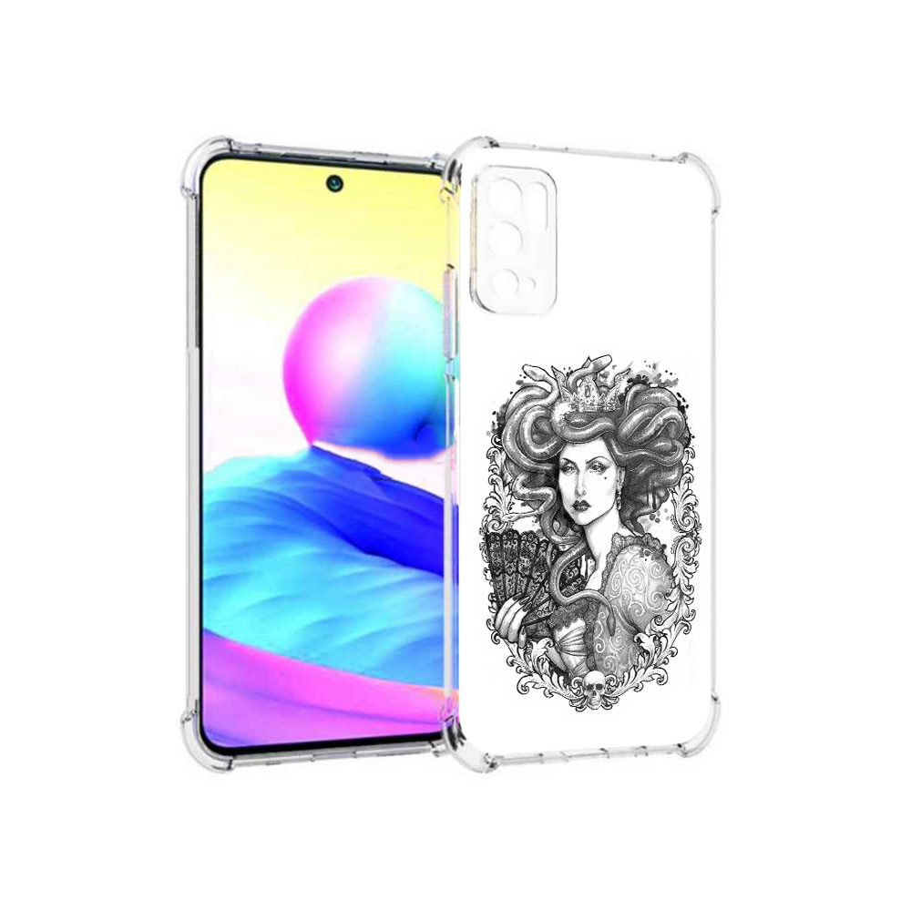 

Чехол MyPads Tocco для Xiaomi Poco M3 Pro медуза черно белый, Прозрачный, Tocco