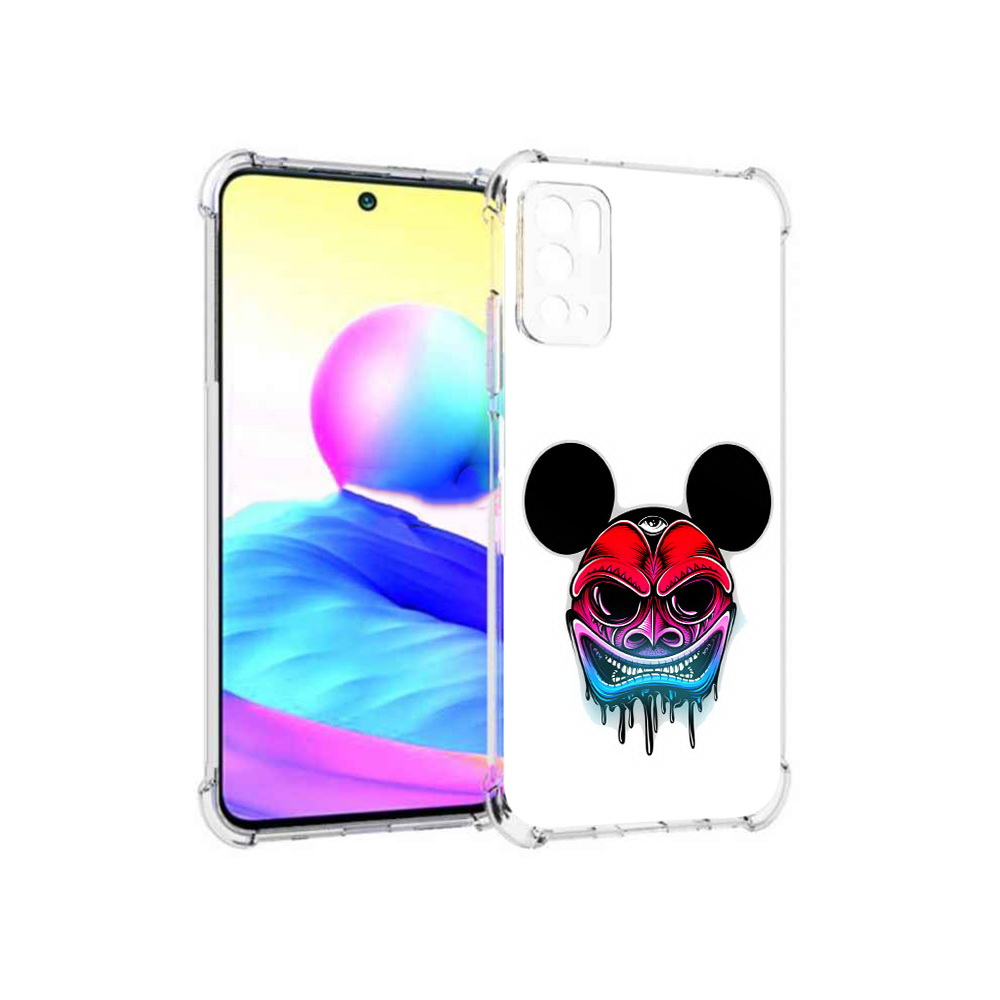 

Чехол MyPads Tocco для Xiaomi Poco M3 Pro микки в маске, Прозрачный, Tocco